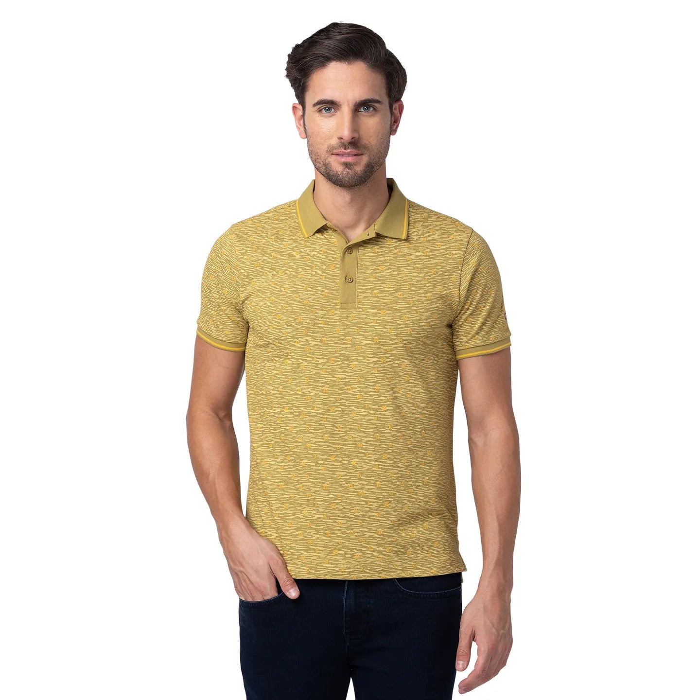 Brown Regular Fit Men's Polo T-Shirt by Being Human Clothing