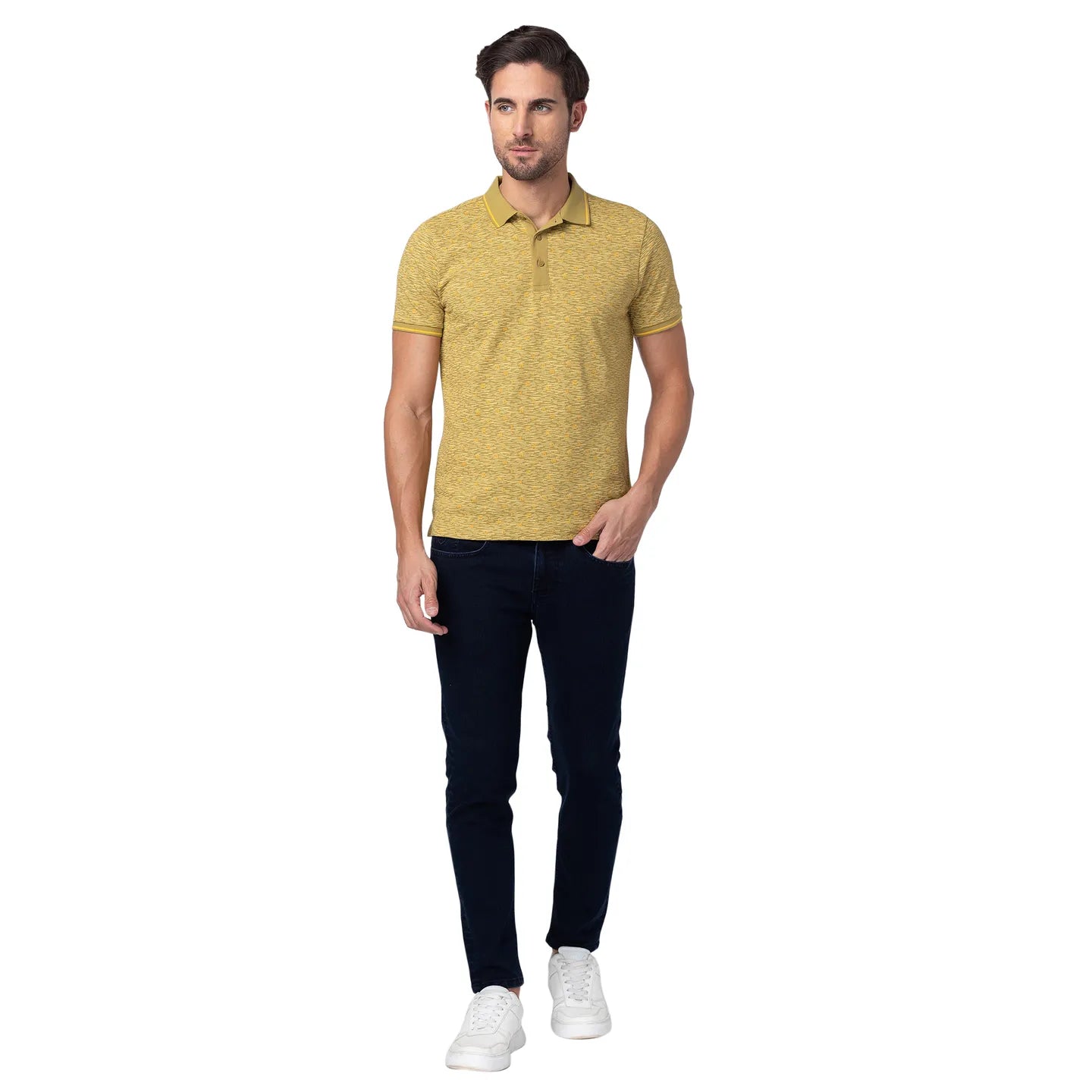 Brown Regular Fit Men's Polo T-Shirt by Being Human Clothing