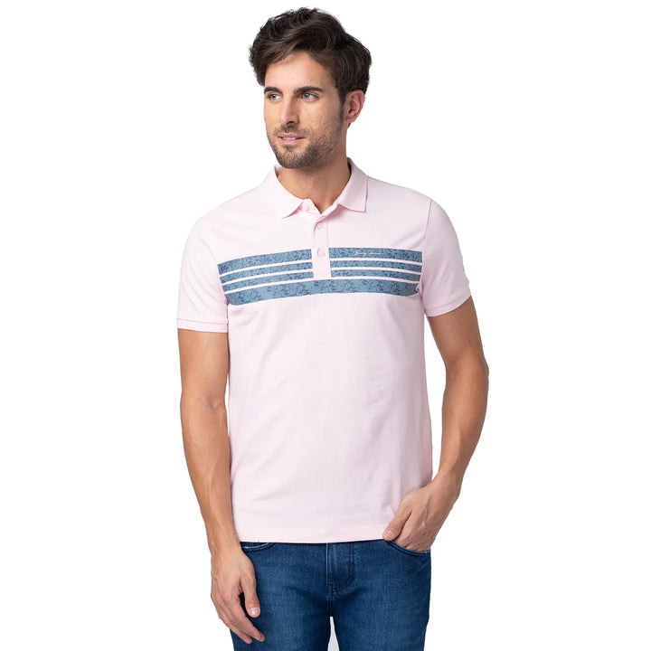 Pink Regular Fit Men's Polo T-Shirt