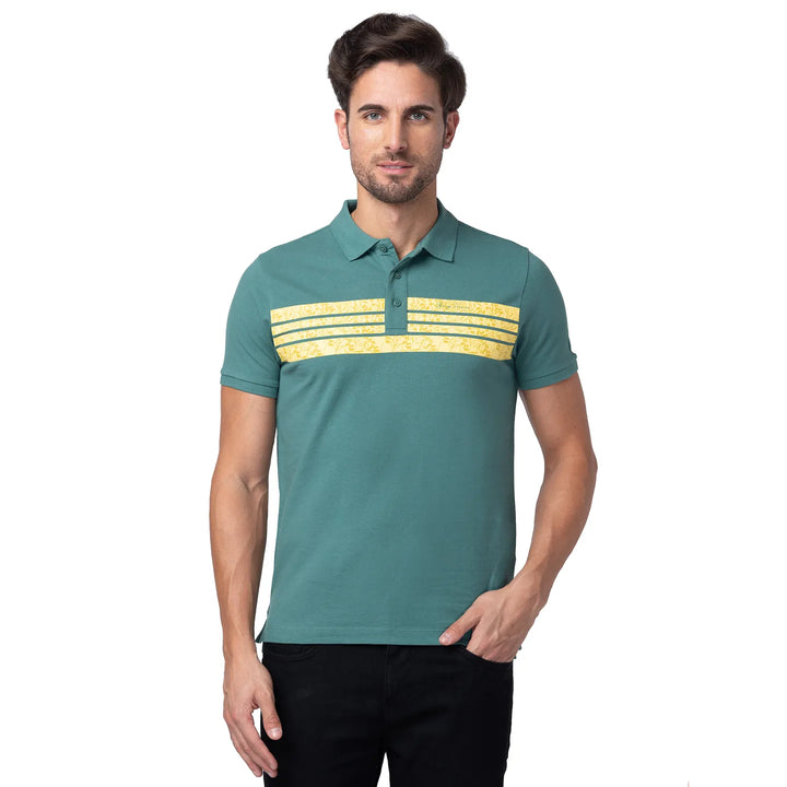 Green Regular Fit Men's Polo T-Shirt