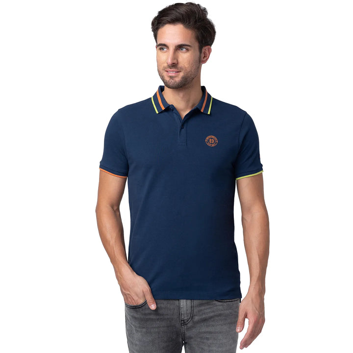 Blue Regular Fit Men's Polo T-Shirt