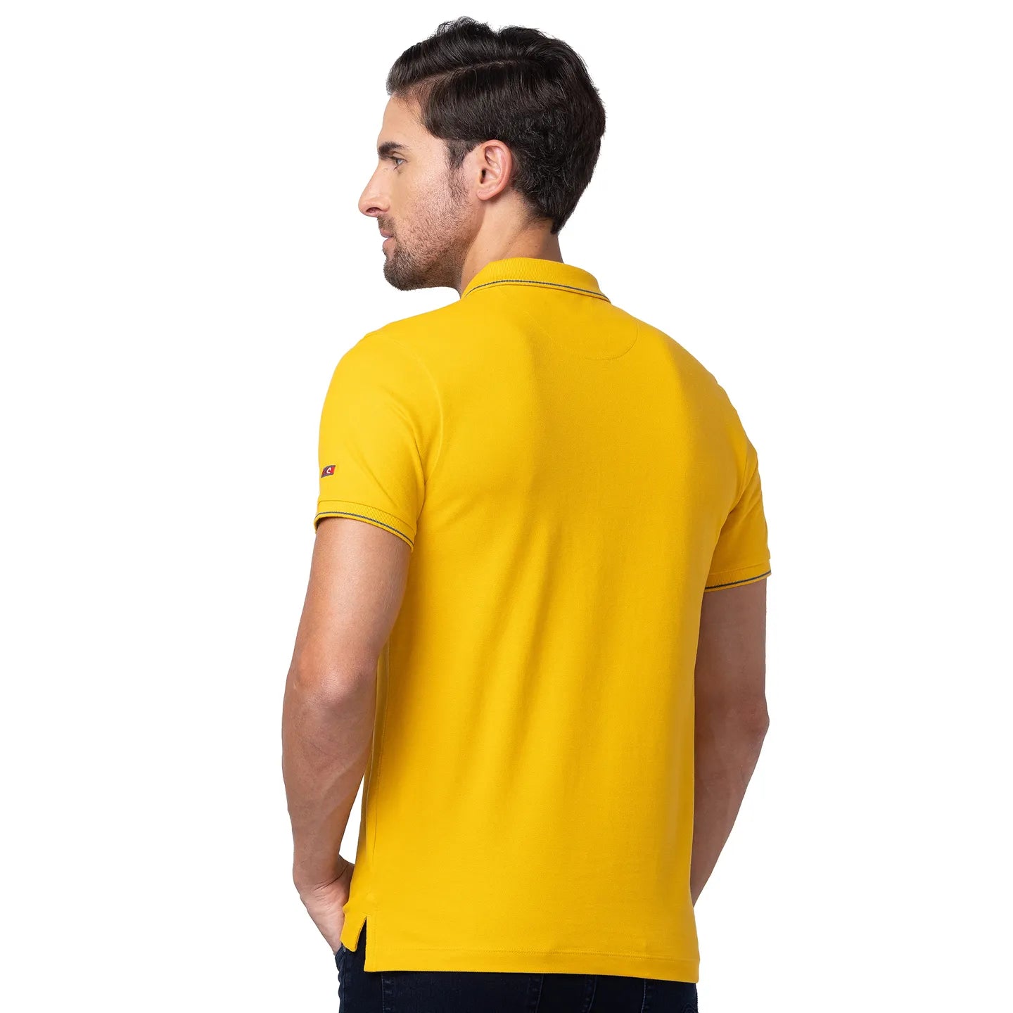 Being Human Clothing Men Regular Fit Collared T-Shirts-Mustard