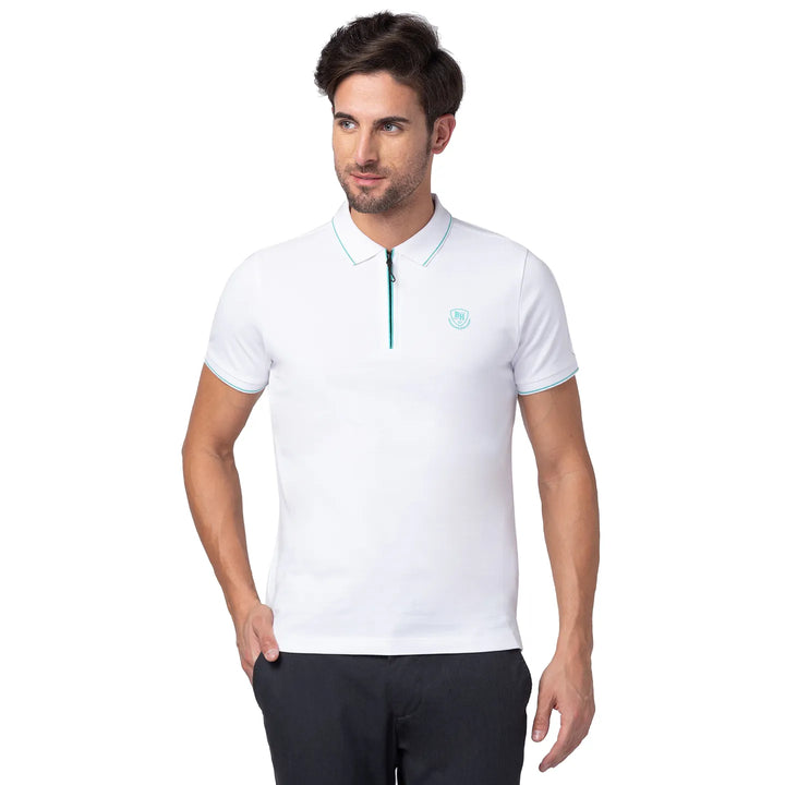 White Regular Fit Men's Polo T-Shirt