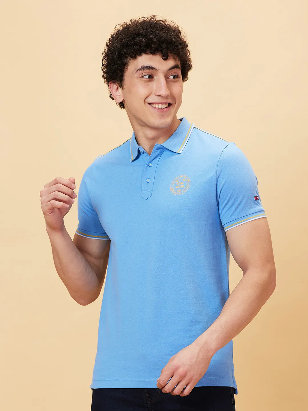 Being Human Clothing Men Regular Fit Polo Neck T-Shirts-All Aboard