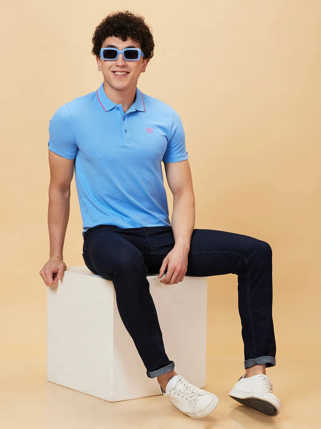 Being Human Clothing Men Regular Fit Polo Neck T-Shirts-All Aboard