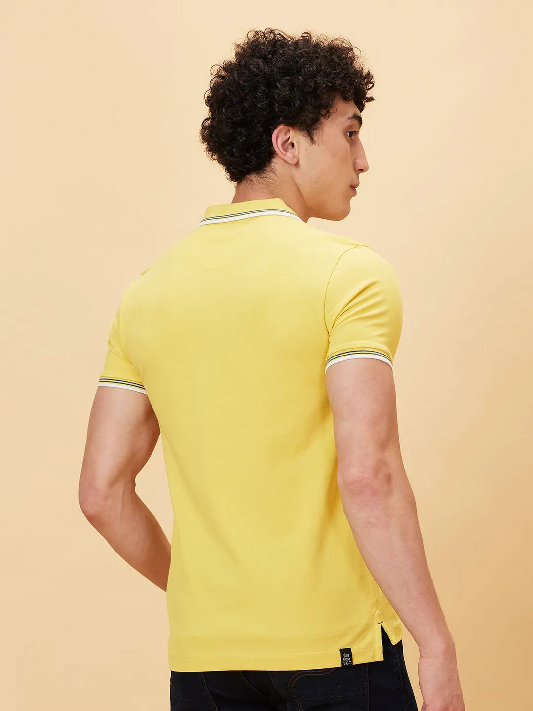 Being Human Clothing Men Regular Fit Polo Neck T-Shirts-Mimosa