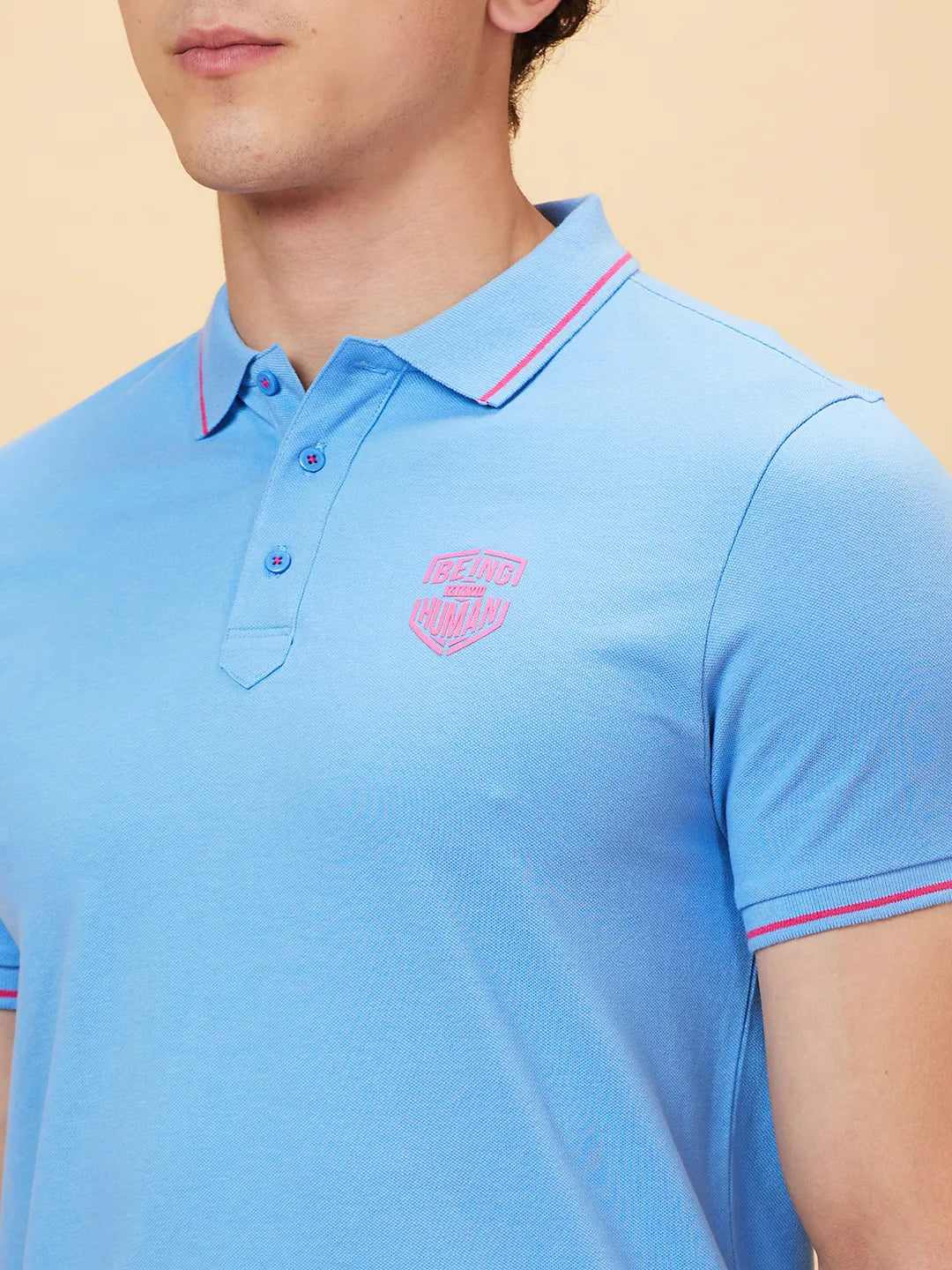 Being Human Clothing Men Regular Fit Polo Neck T-Shirts-All Aboard