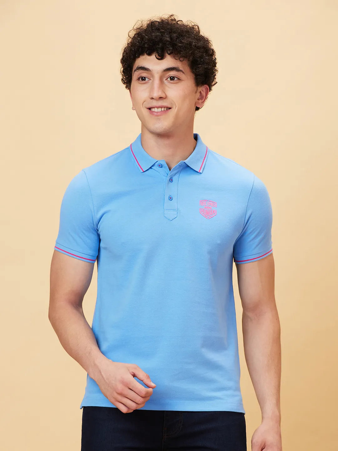 Being Human Clothing Men Regular Fit Polo Neck T-Shirts-All Aboard