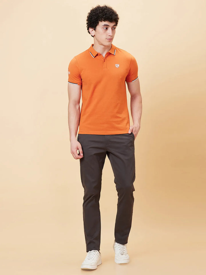 Yellow Regular Fit Men's Polo T-Shirt