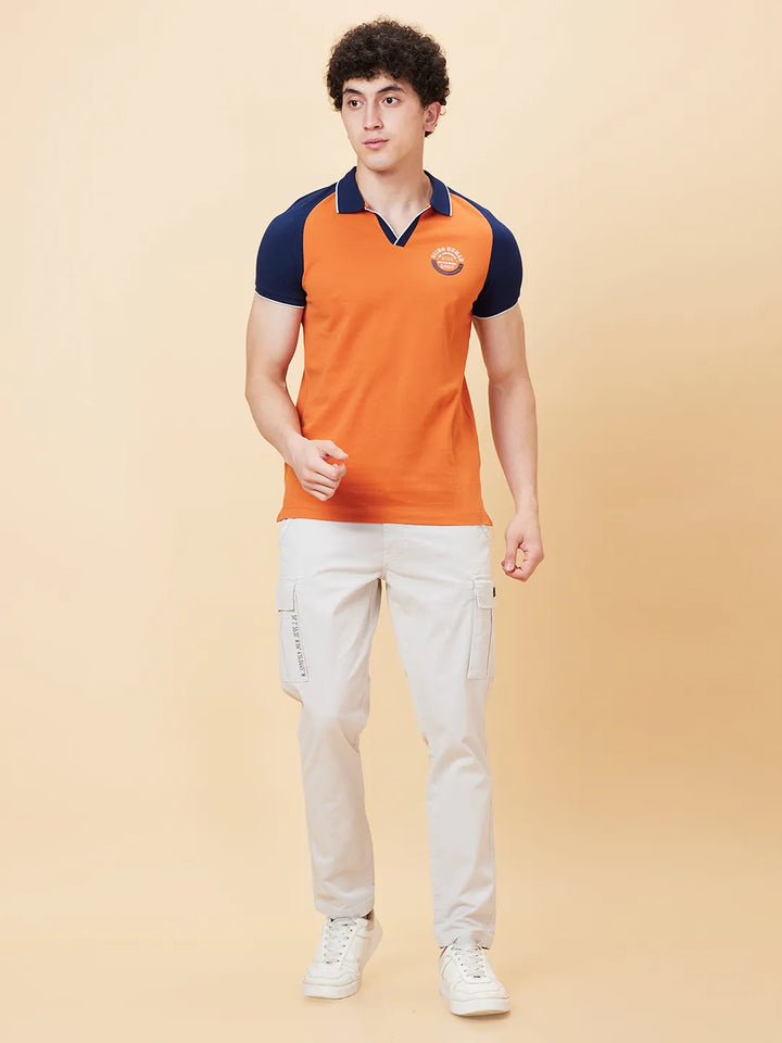 Yellow Regular Fit Men's Polo T-Shirt