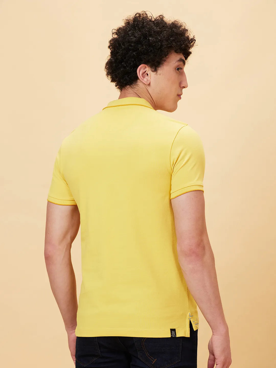 Being Human Clothing Men Regular Fit Polo Neck T-Shirts-Mimosa