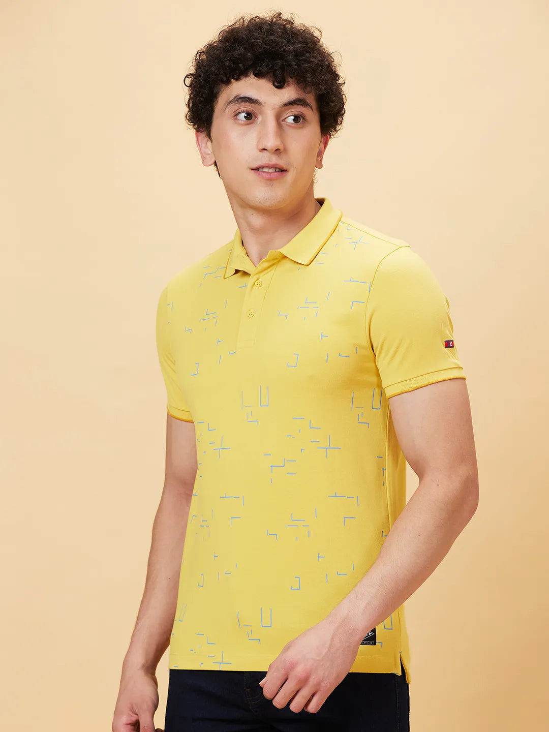 Being Human Clothing Men Regular Fit Polo Neck T-Shirts-Mimosa