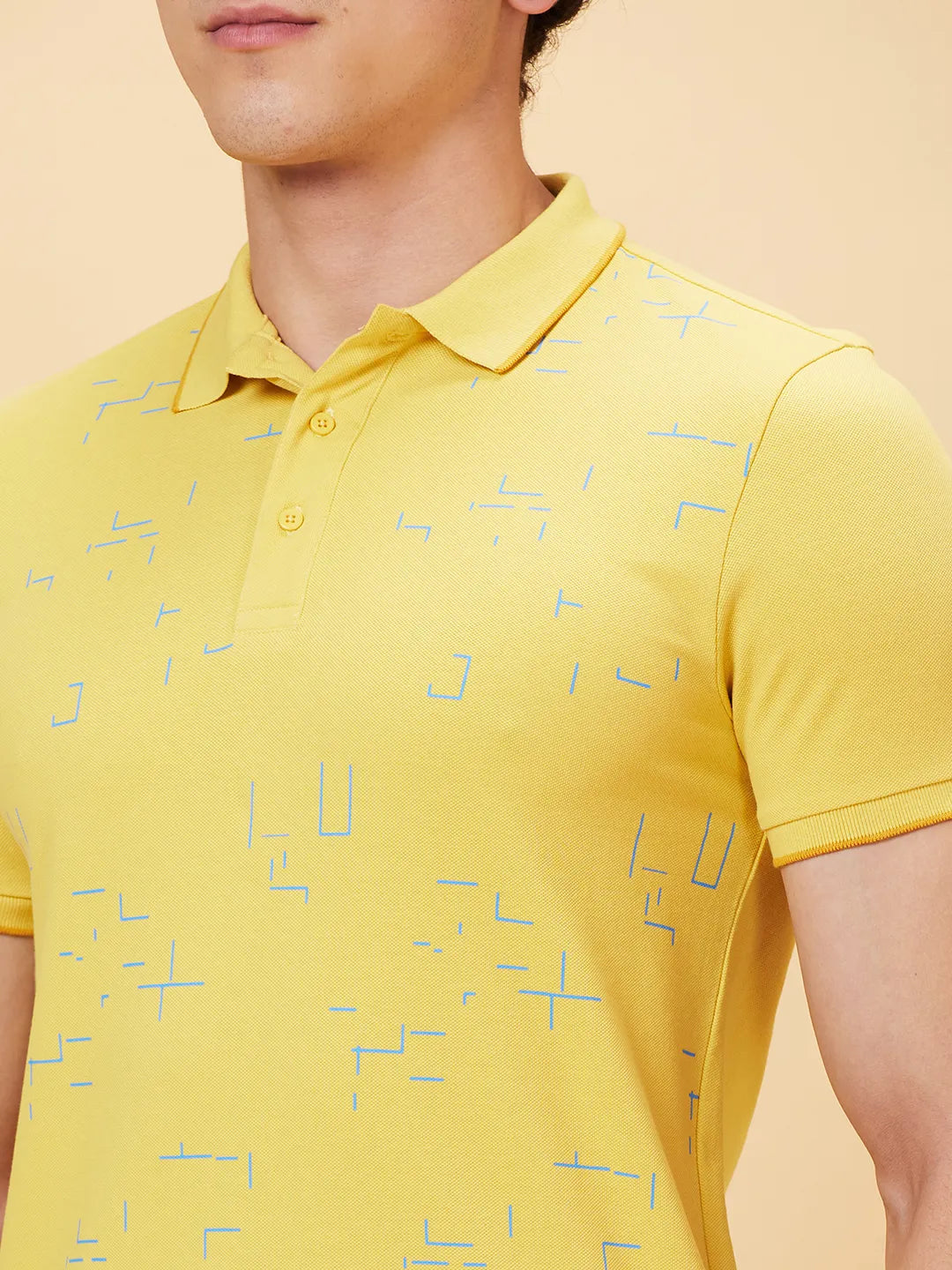 Being Human Clothing Men Regular Fit Polo Neck T-Shirts-Mimosa