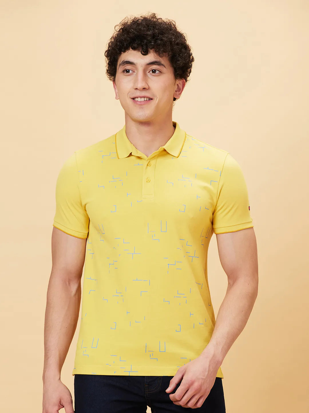 Being Human Clothing Men Regular Fit Polo Neck T-Shirts-Mimosa