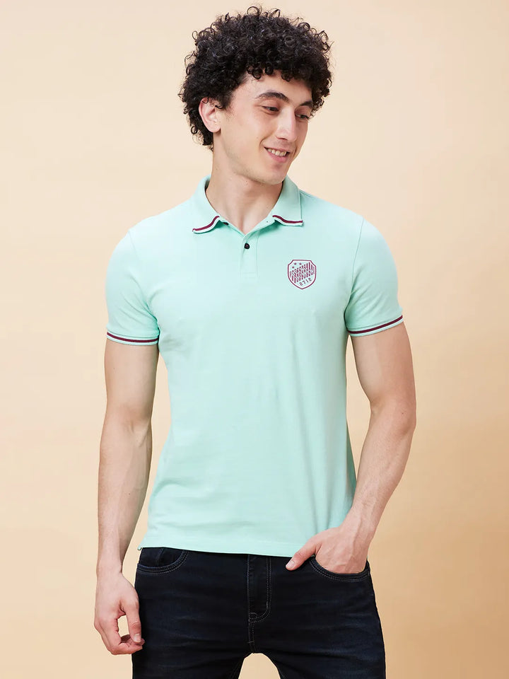 Brook Green Regular Fit Men's Polo T-Shirt by Being Human Clothing
