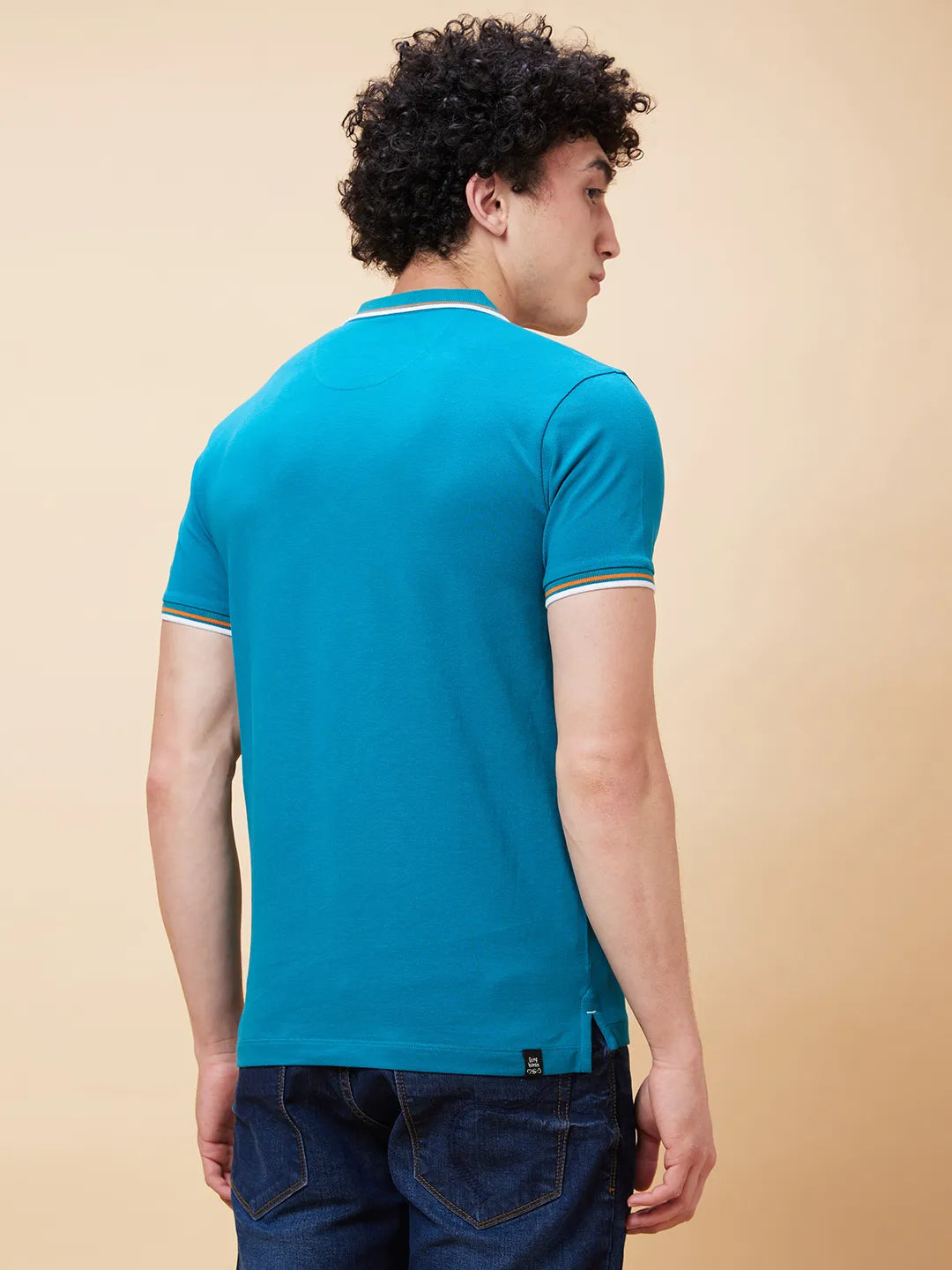 Being Human Clothing Men Regular Fit Polo Neck T-Shirts-Deep Lake