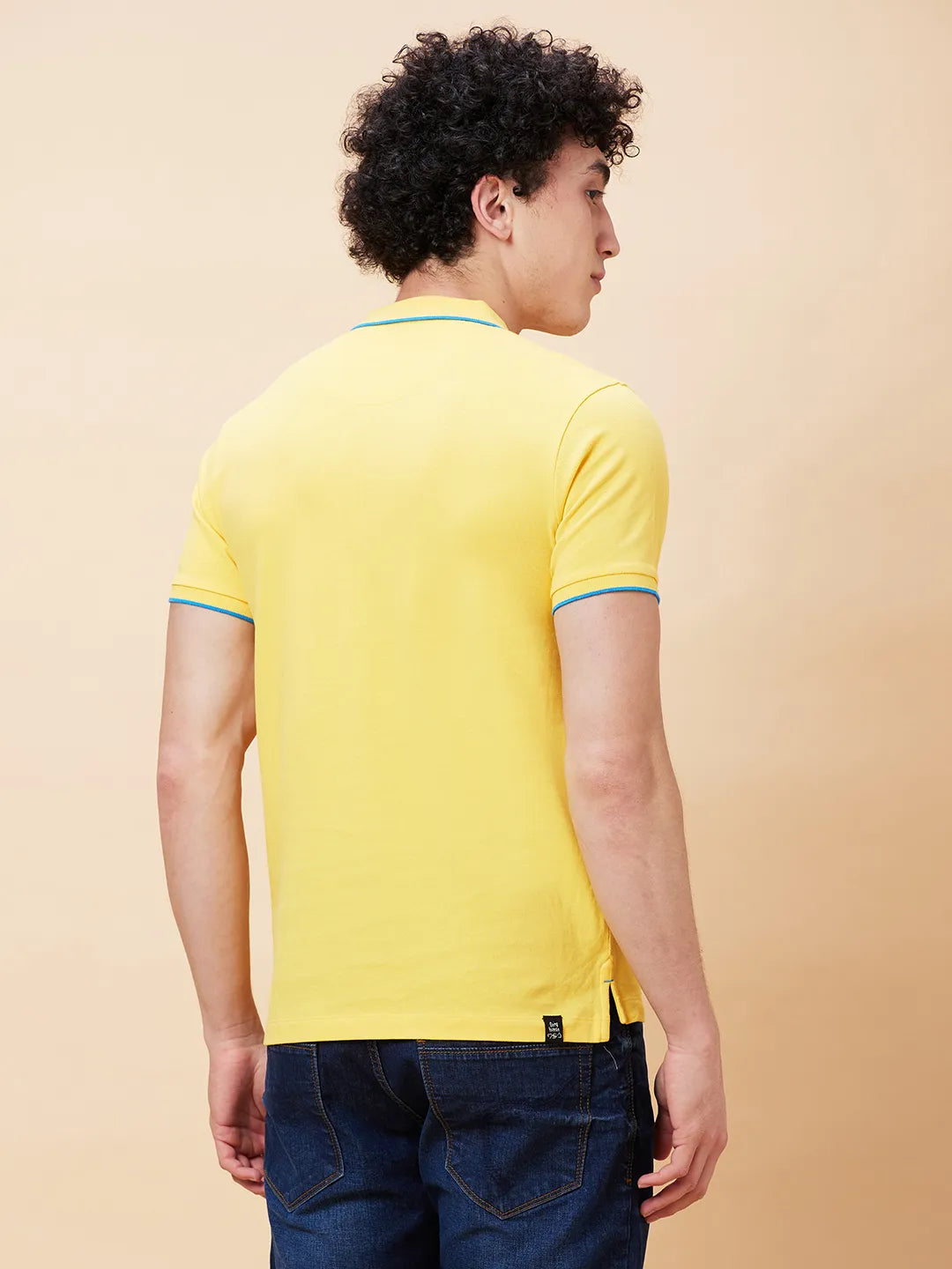 Being Human Clothing Men Regular Fit Polo Neck T-Shirts-Yellow