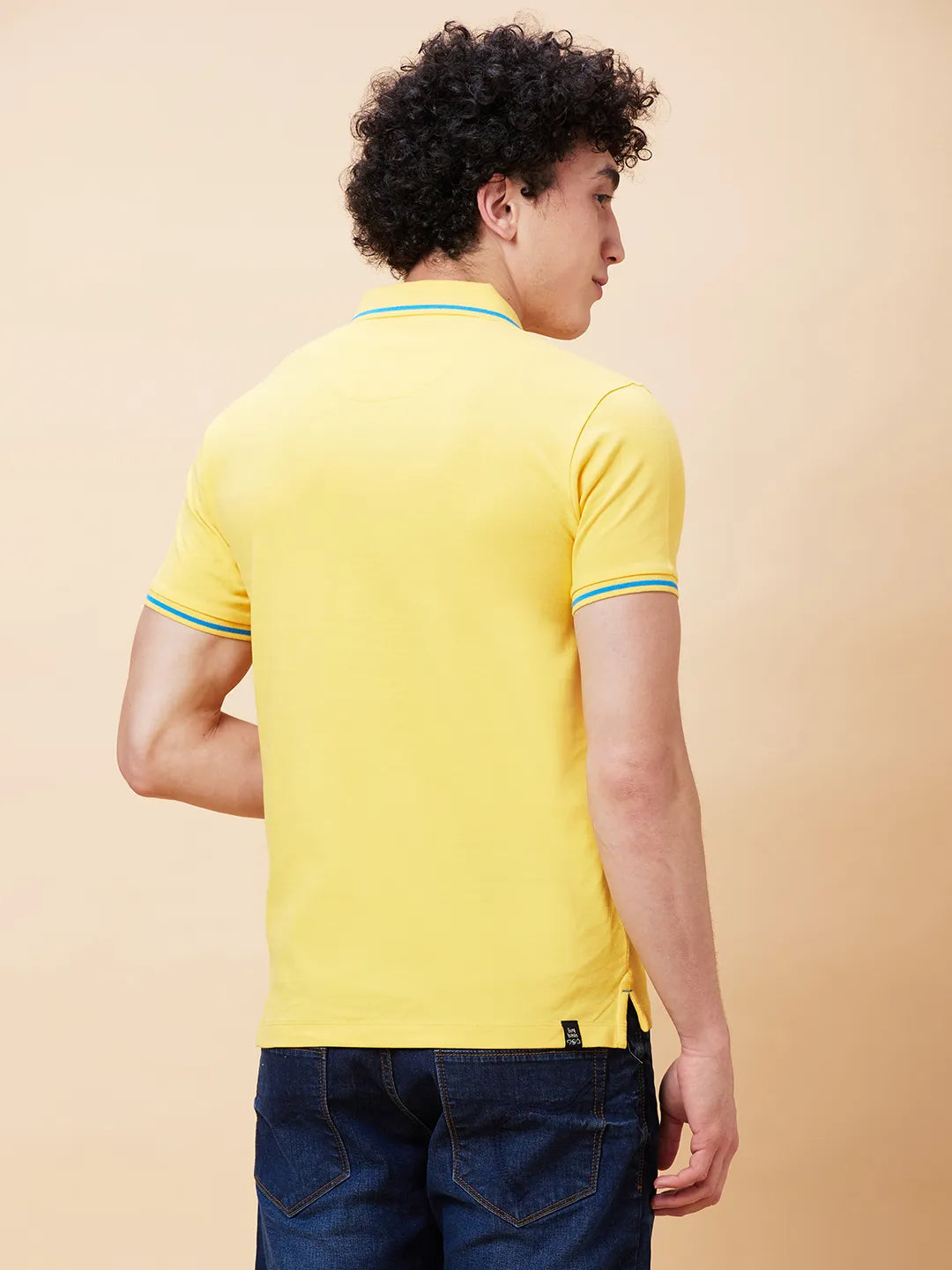 Being Human Clothing Men Regular Fit Polo Neck T-Shirts-Yellow