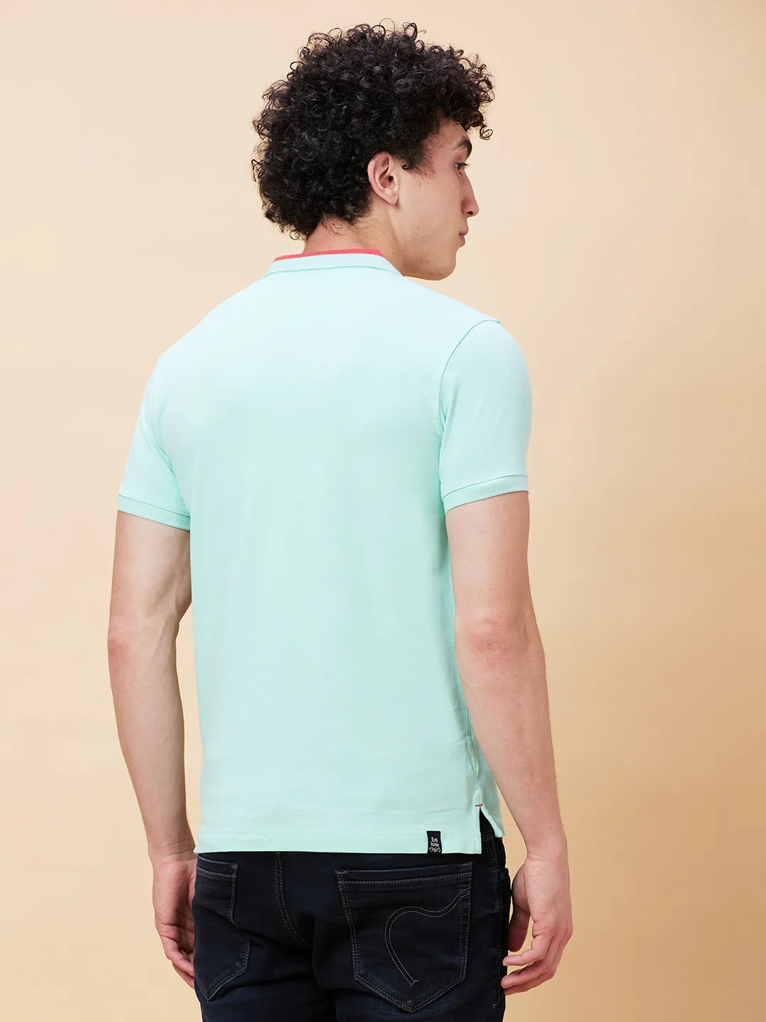 Being Human Clothing Men Regular Fit Polo Neck T-Shirts-Brook Green