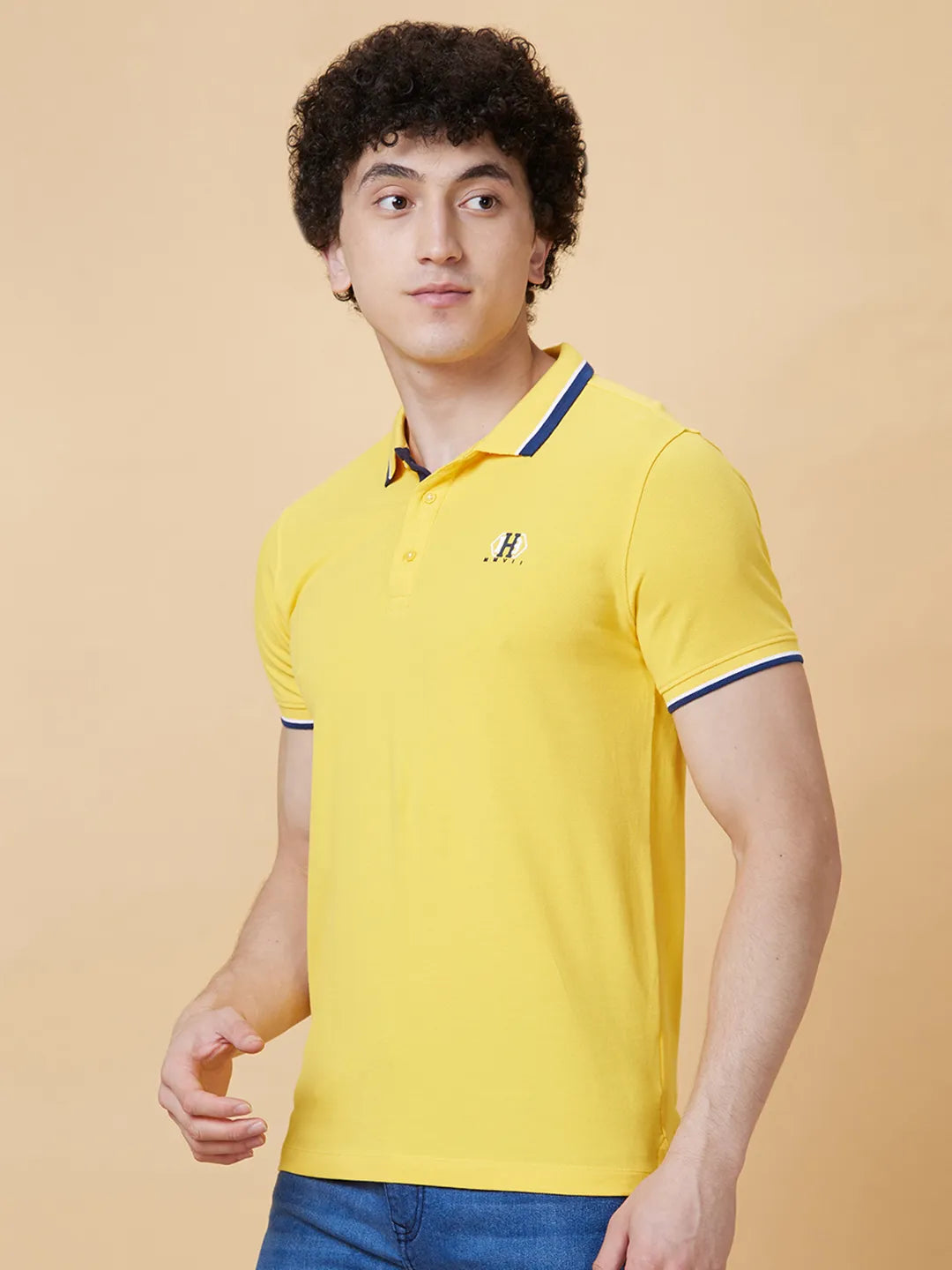 Being Human Clothing Men Regular Fit T-Shirts-Yellow