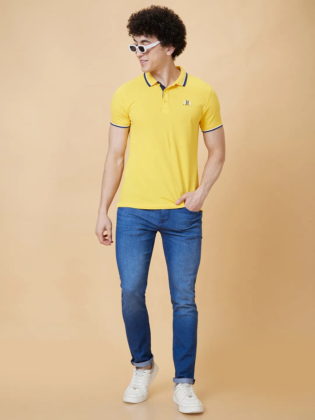 Being Human Clothing Men Regular Fit T-Shirts-Yellow