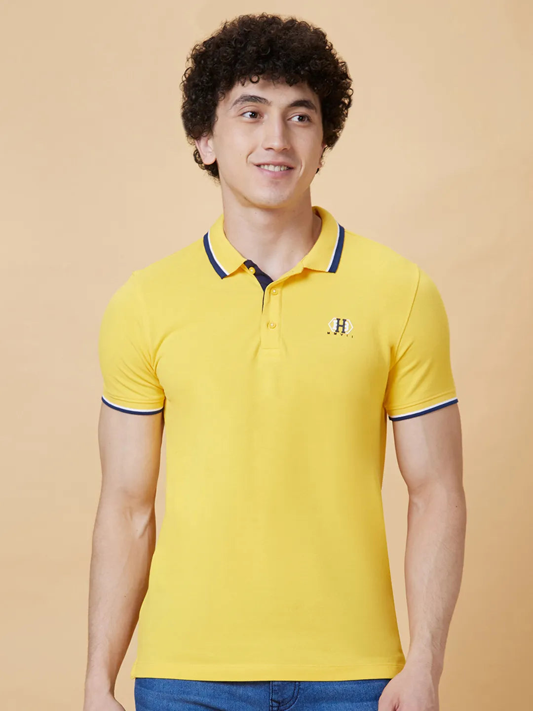 Being Human Clothing Men Regular Fit T-Shirts-Yellow