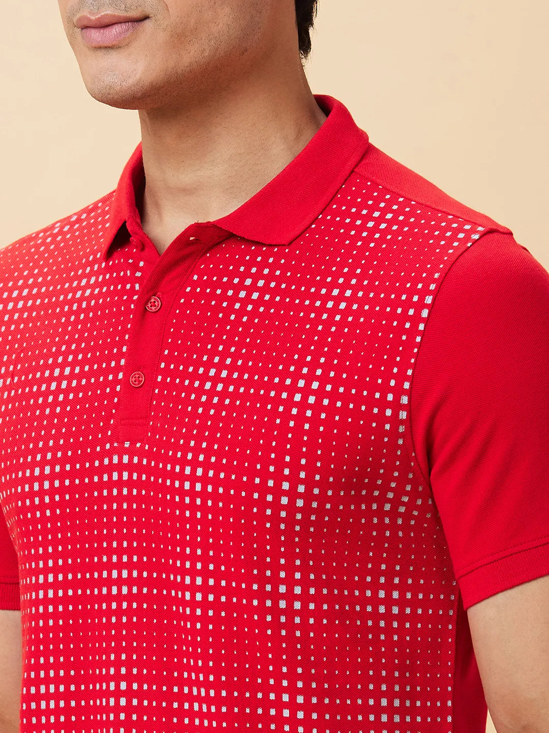 Red Regular Fit Men's Polo T-Shirt by Being Human Clothing