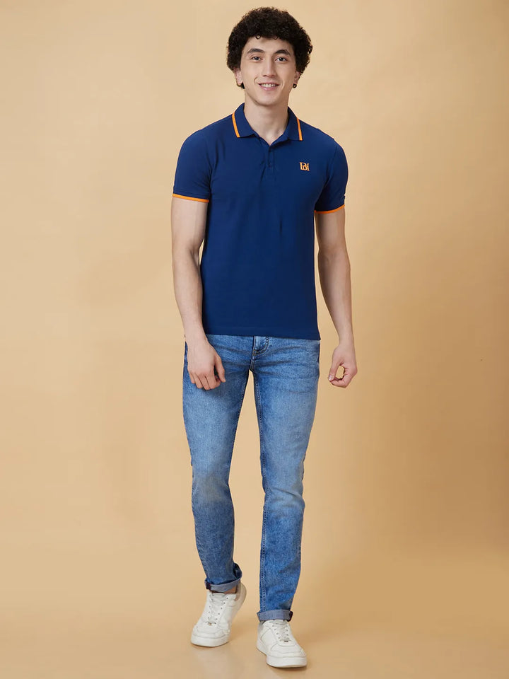 Navy Regular Fit Men's Polo T-Shirt
