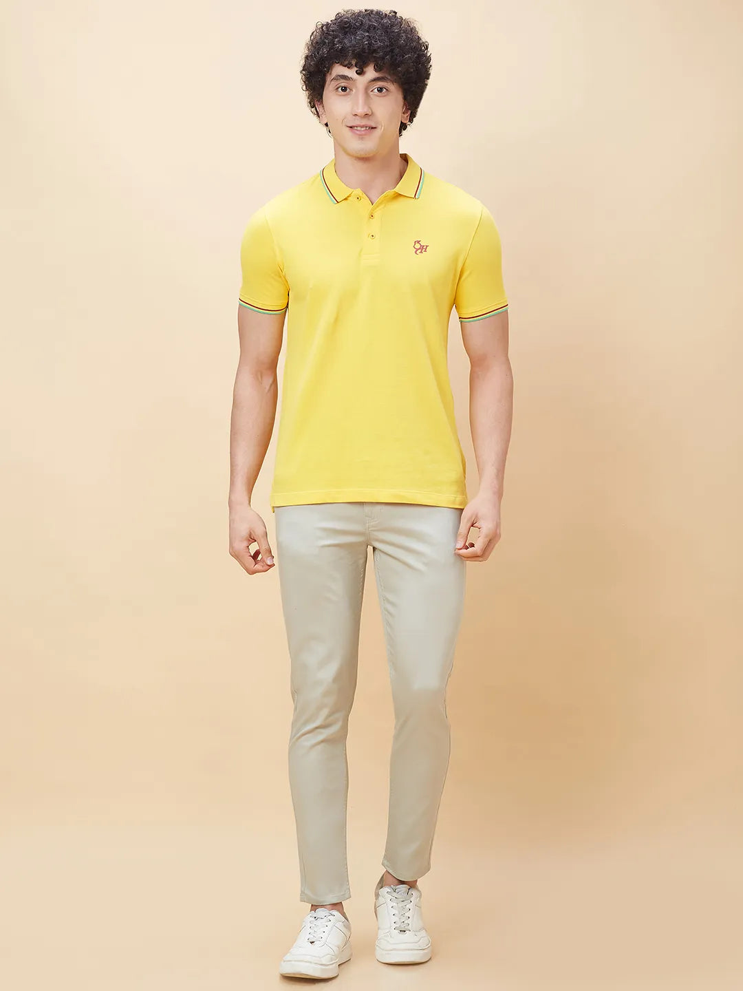 Being Human Clothing Men Regular Fit T-Shirts-Yellow