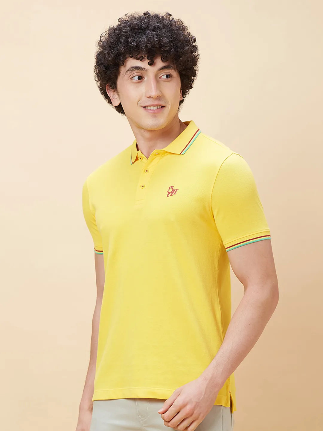 Being Human Clothing Men Regular Fit T-Shirts-Yellow