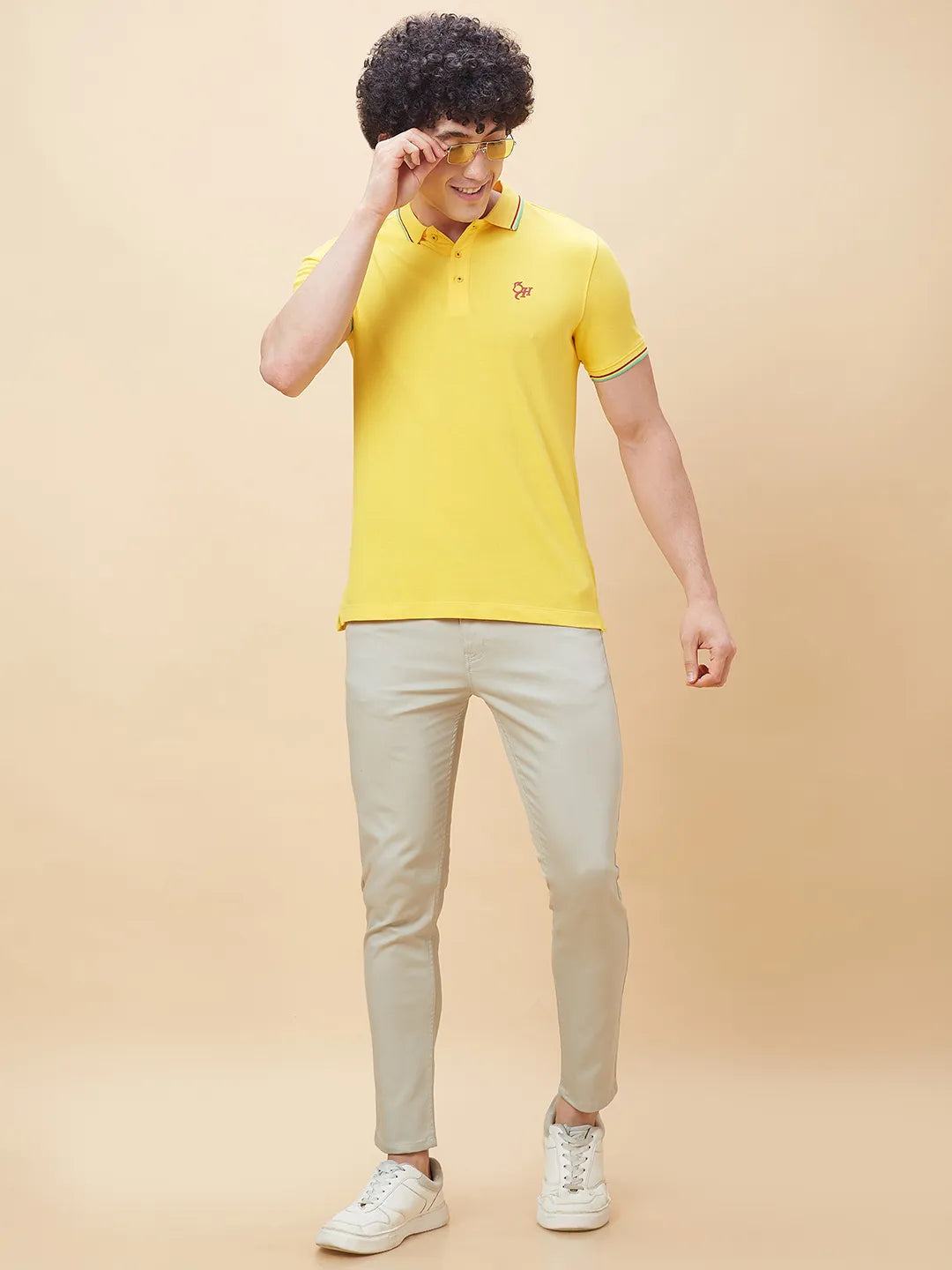 Being Human Clothing Men Regular Fit T-Shirts-Yellow