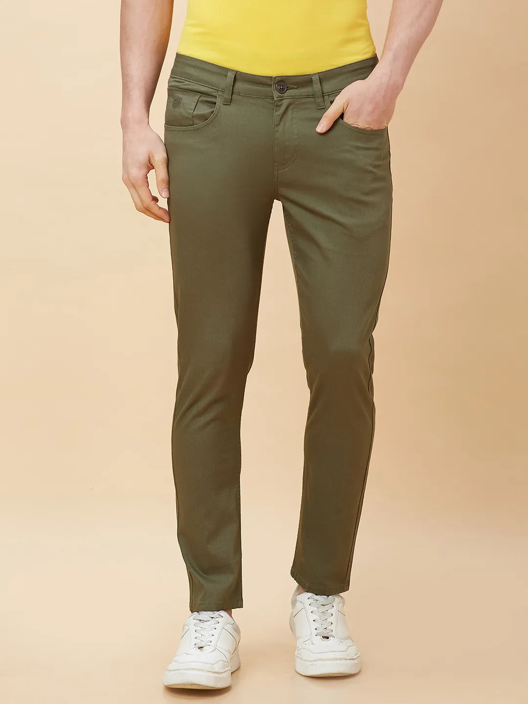 Yellow Regular Fit Men's Polo T-Shirt by Being Human Clothing