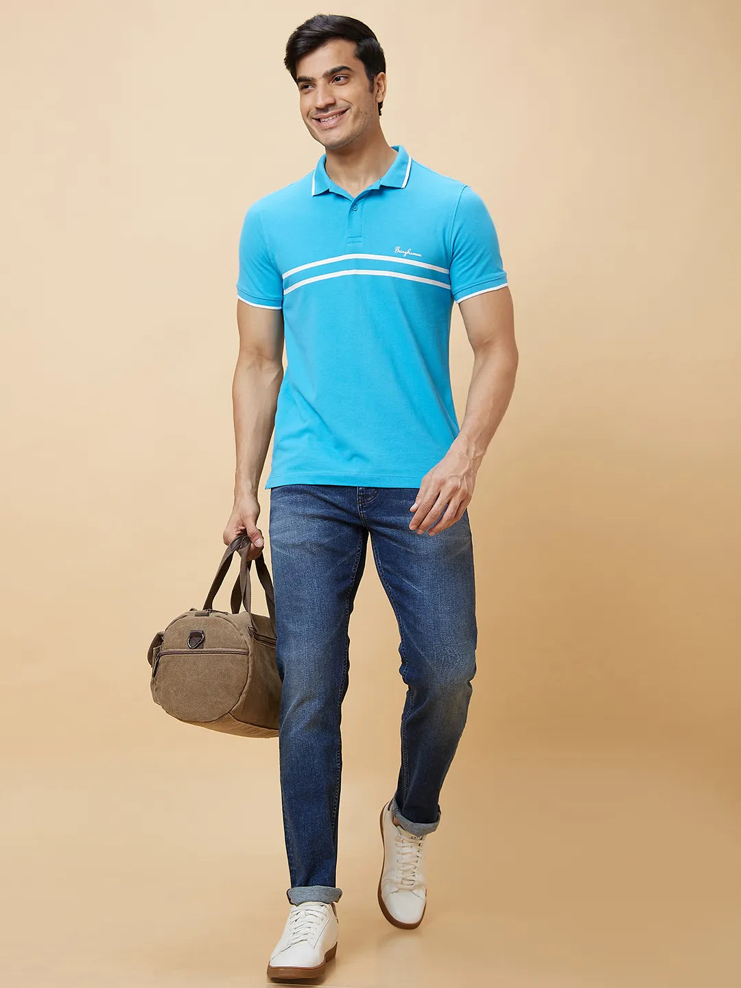 Being Human Clothing Men Regular Fit T-Shirts-Blue