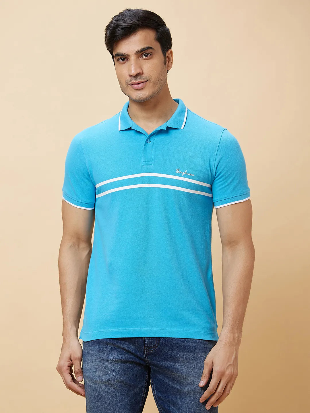 Being Human Clothing Men Regular Fit T-Shirts-Blue