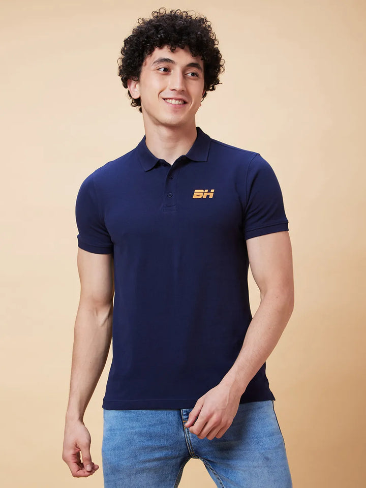 Navy Regular Fit Men's Polo T-Shirt