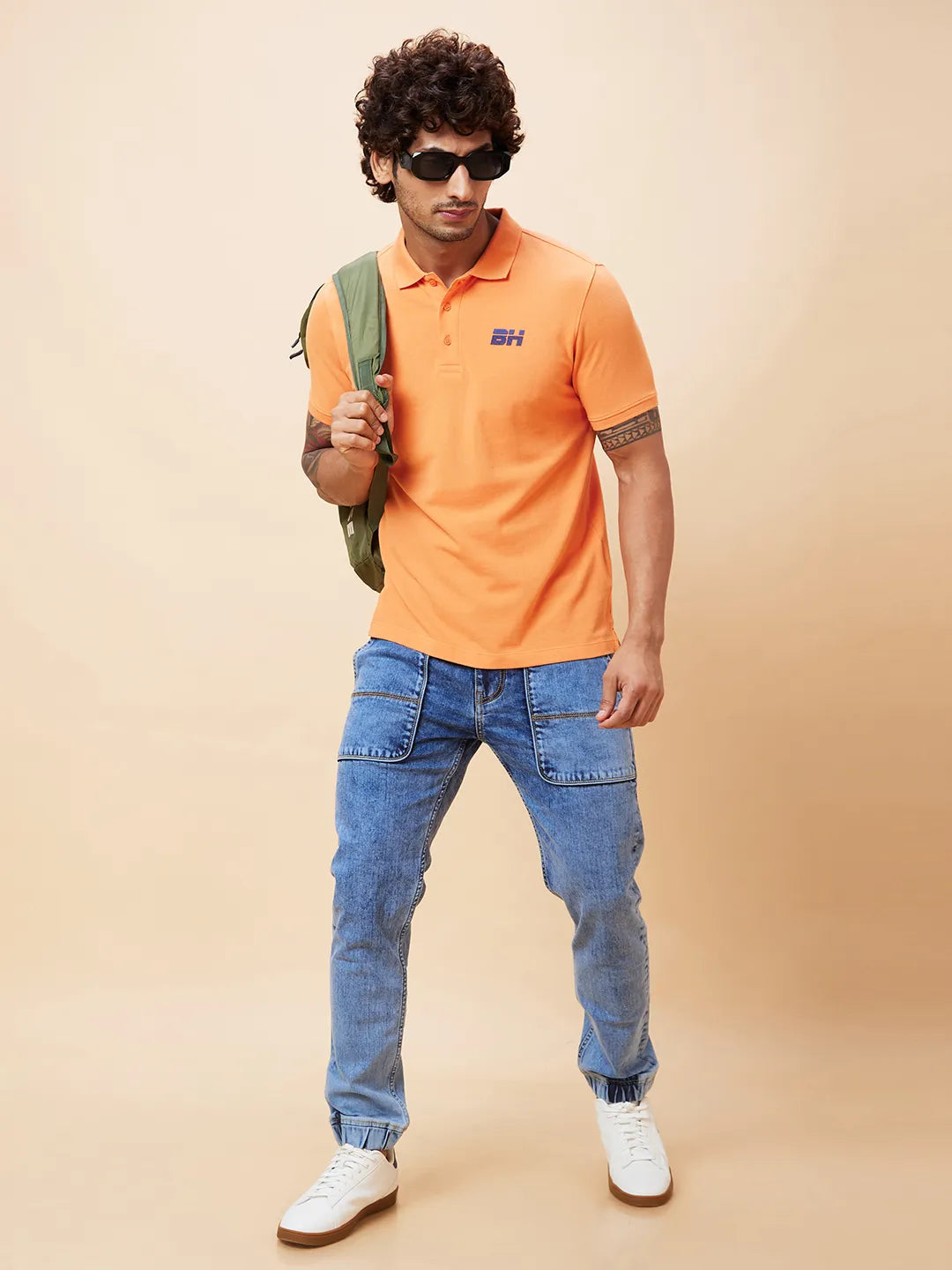 Being Human Clothing Men Regular Fit T-Shirts-Orange