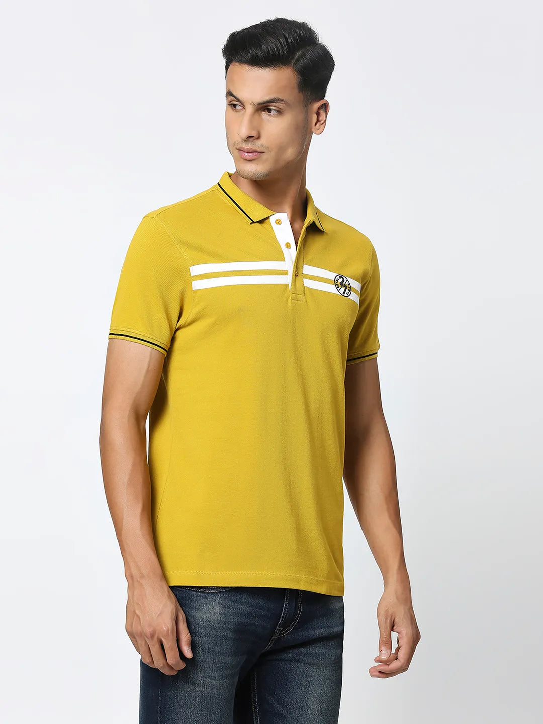 Orange Regular Fit Men's Polo T-Shirt by Being Human Clothing