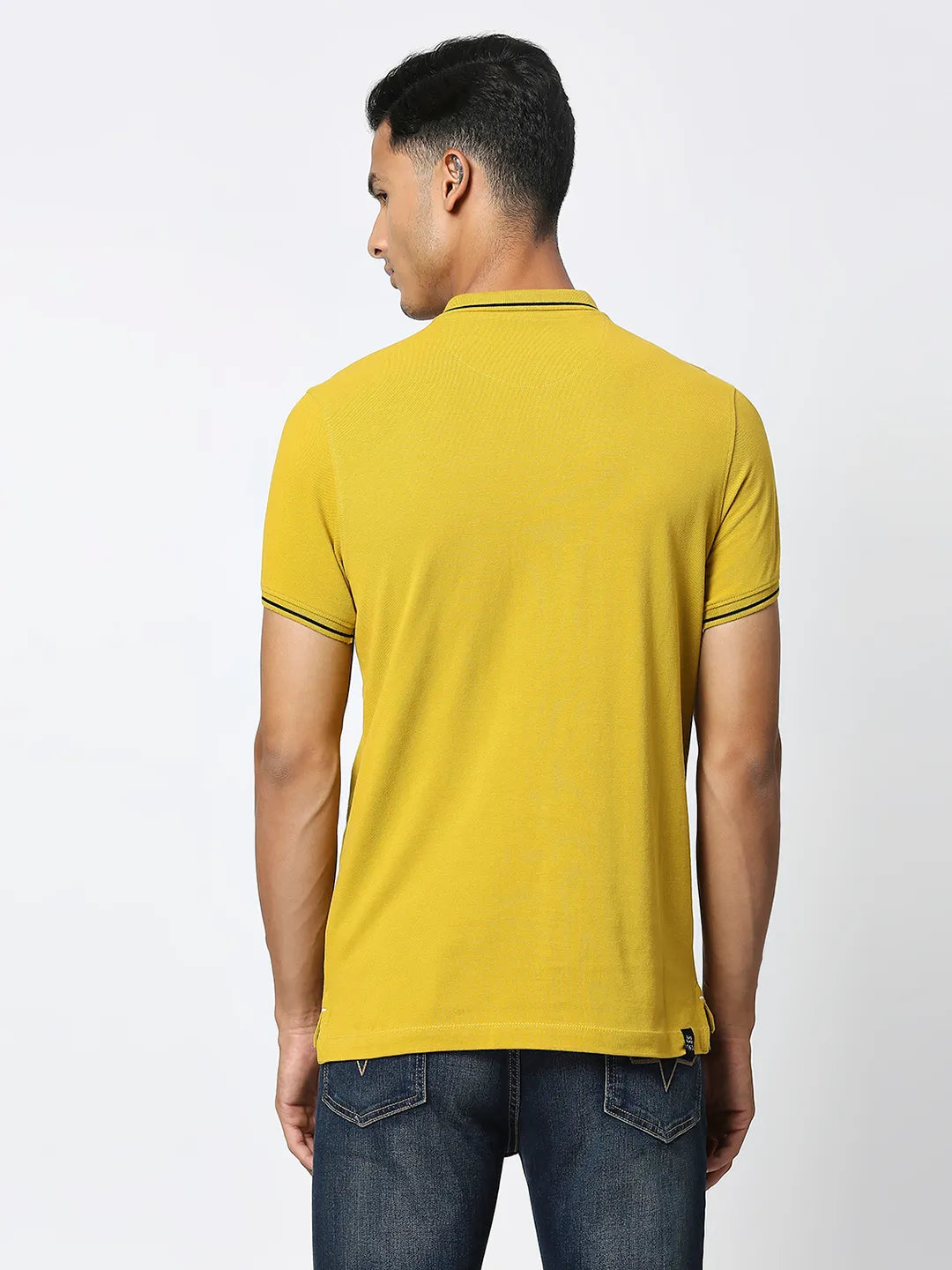 Orange Regular Fit Men's Polo T-Shirt by Being Human Clothing