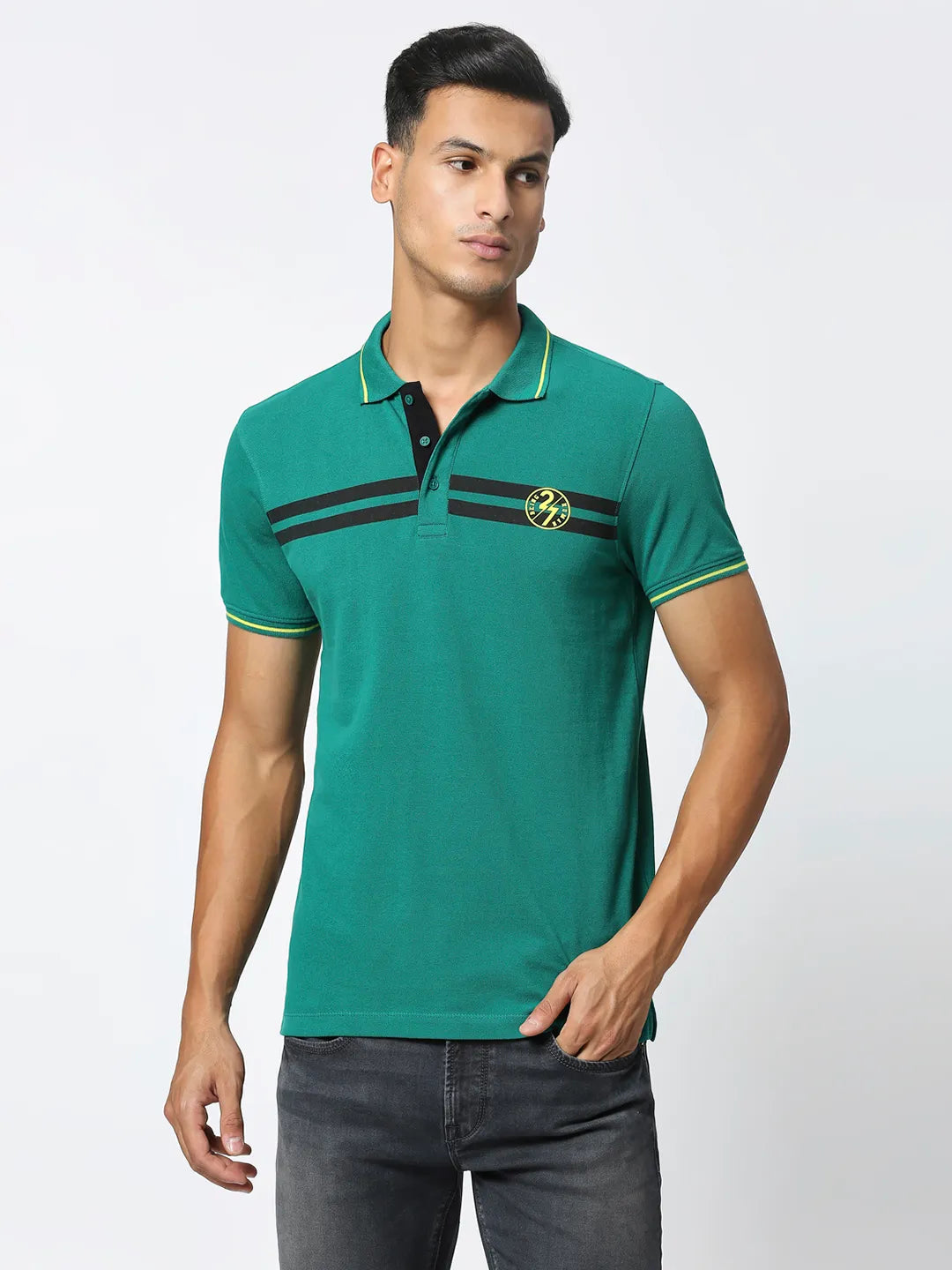 Being Human Clothing Men Regular Fit T-Shirts-Green