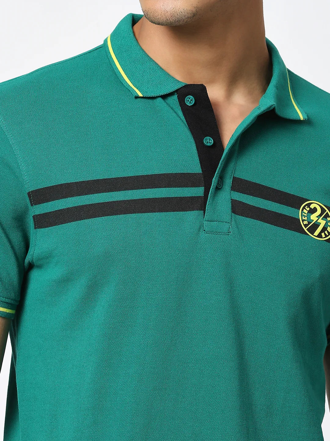 Being Human Clothing Men Regular Fit T-Shirts-Green