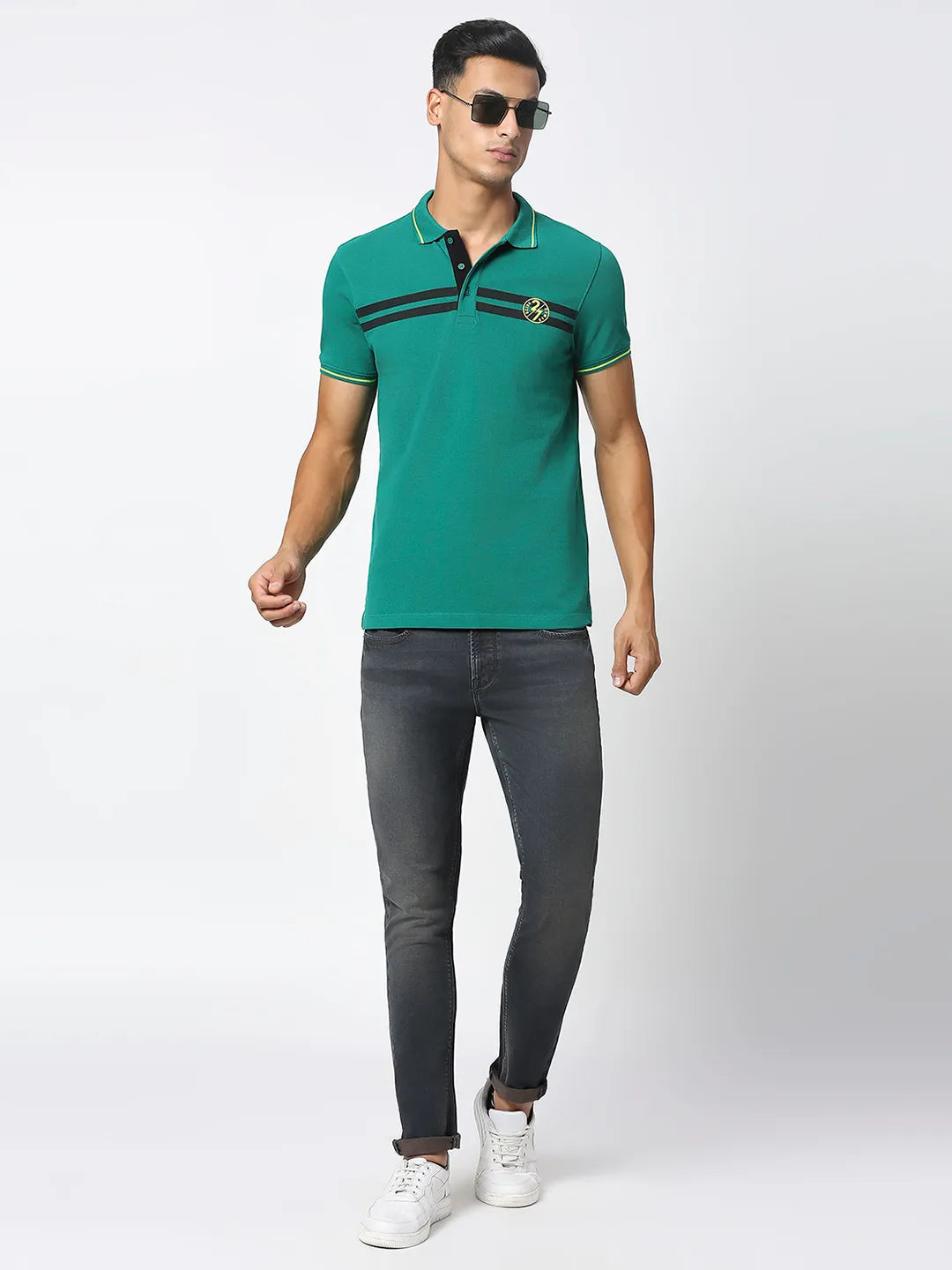 Being Human Clothing Men Regular Fit T-Shirts-Green