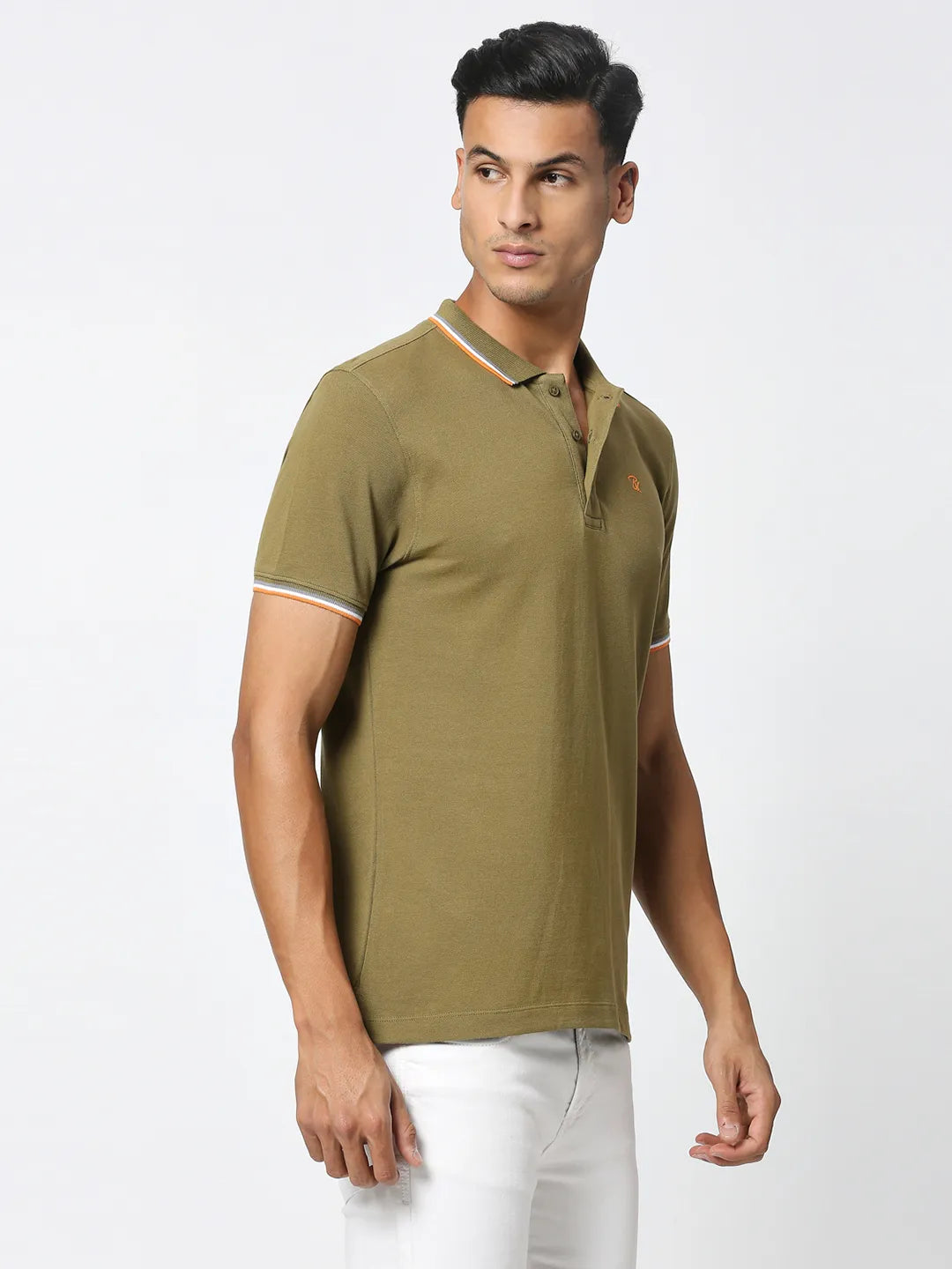 Being Human Clothing Men Regular Fit T-Shirts-Olive