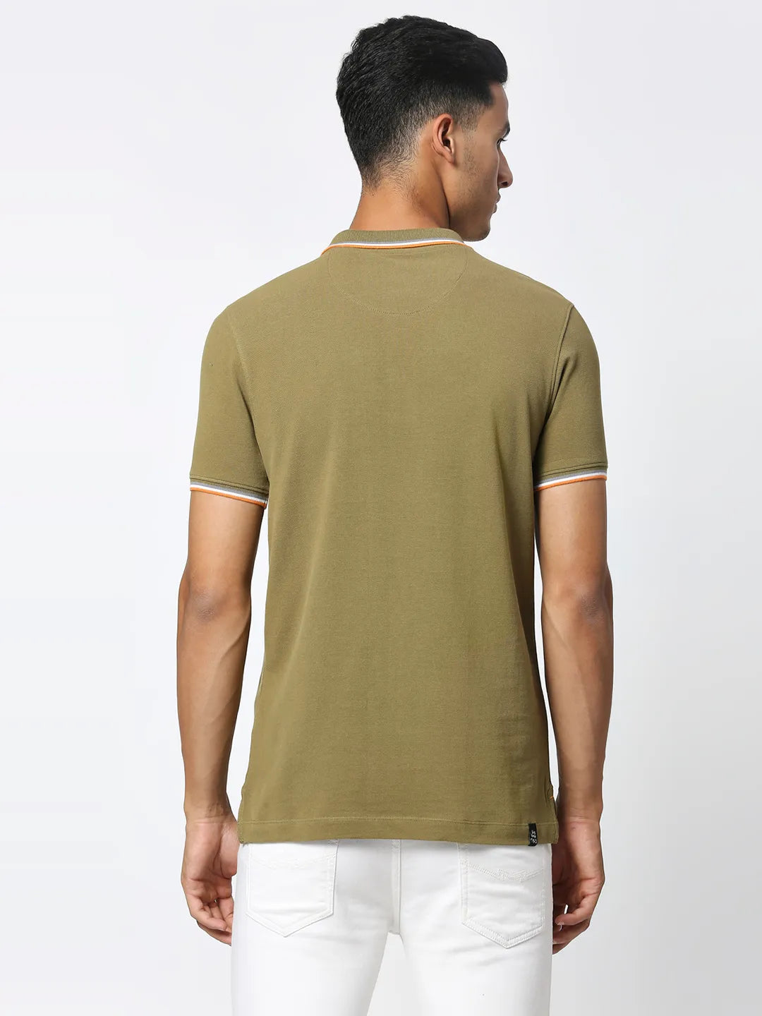 Being Human Clothing Men Regular Fit T-Shirts-Olive