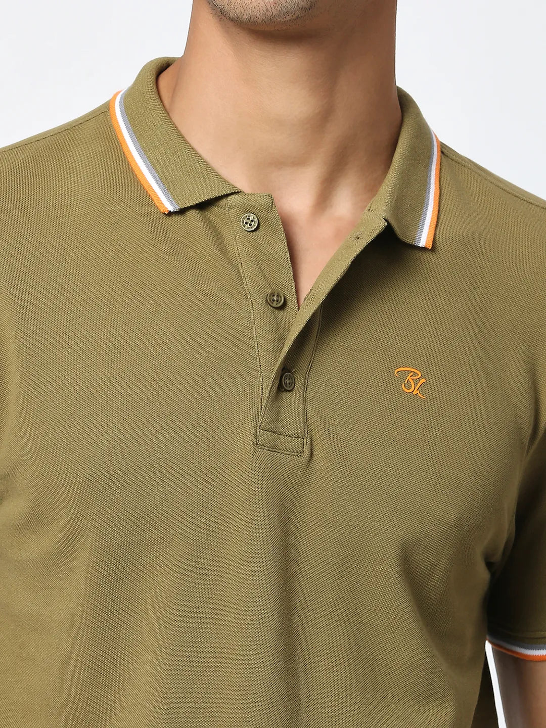 Being Human Clothing Men Regular Fit T-Shirts-Olive