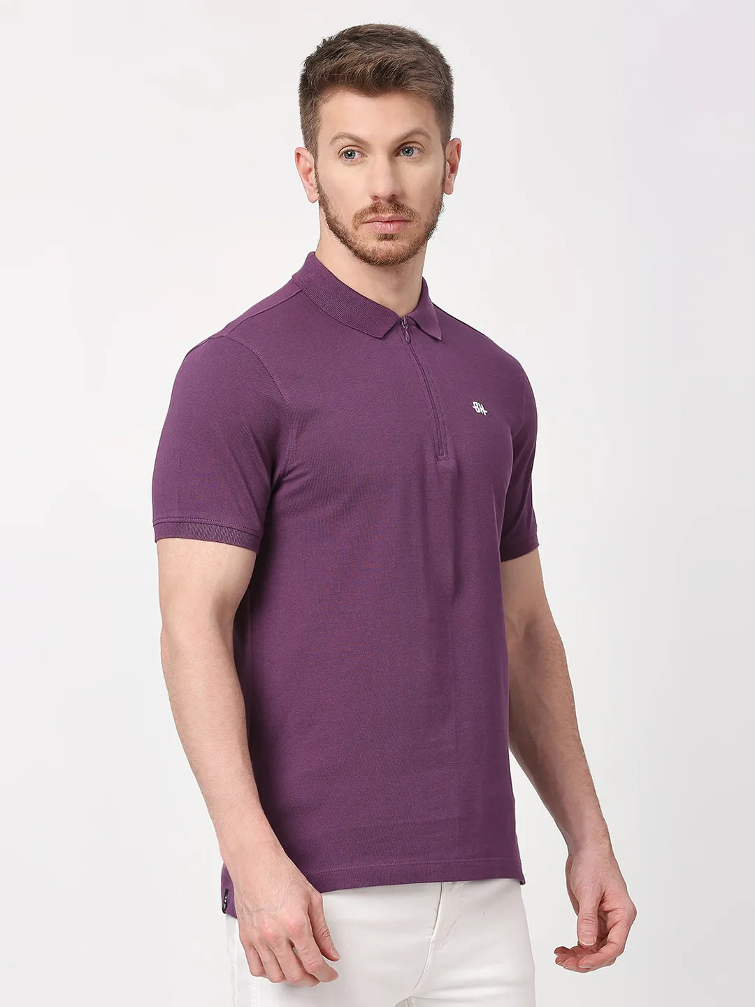 Being Human Clothing Men Regular Fit T-Shirts-Grape