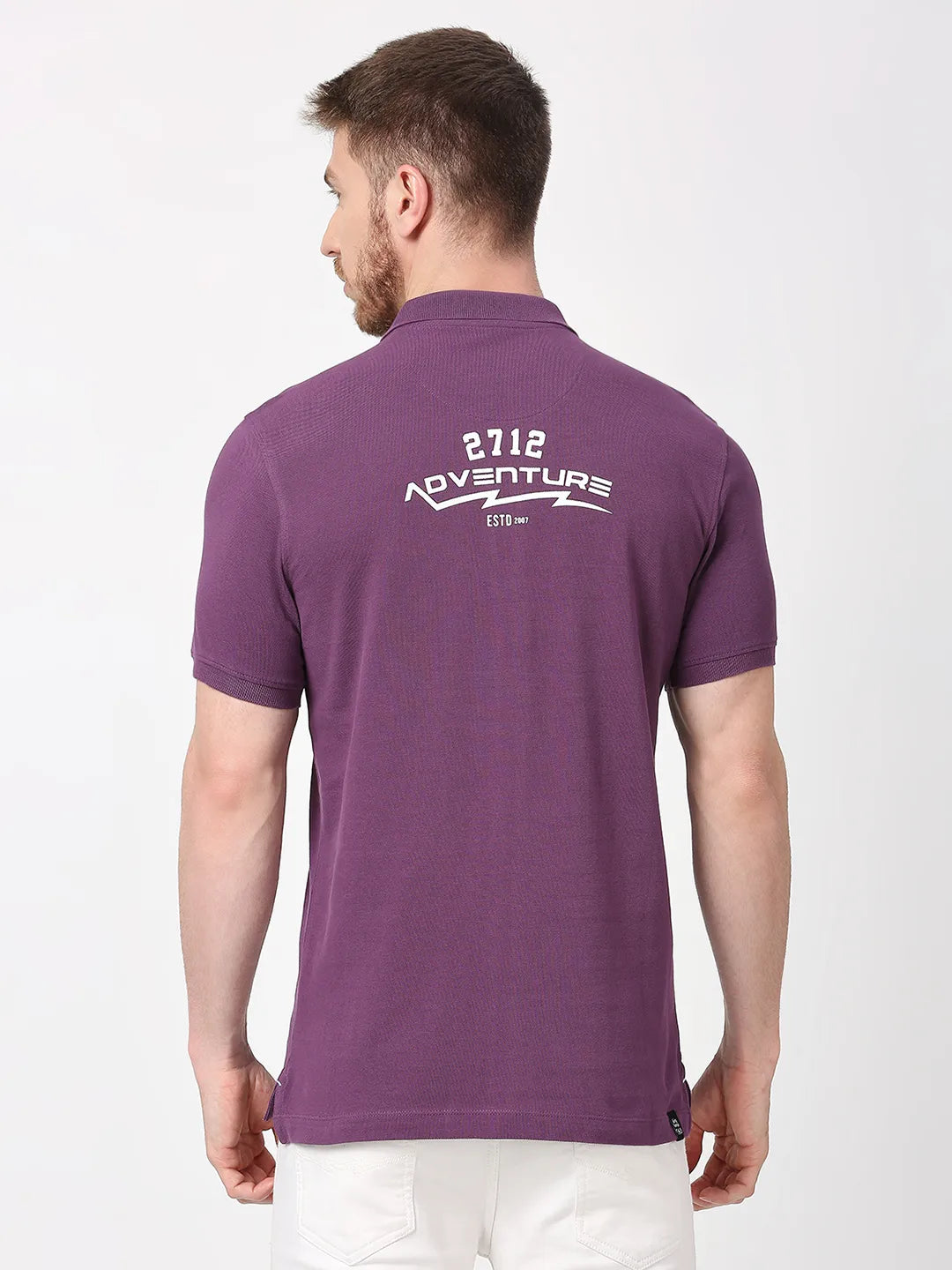 Being Human Clothing Men Regular Fit T-Shirts-Grape
