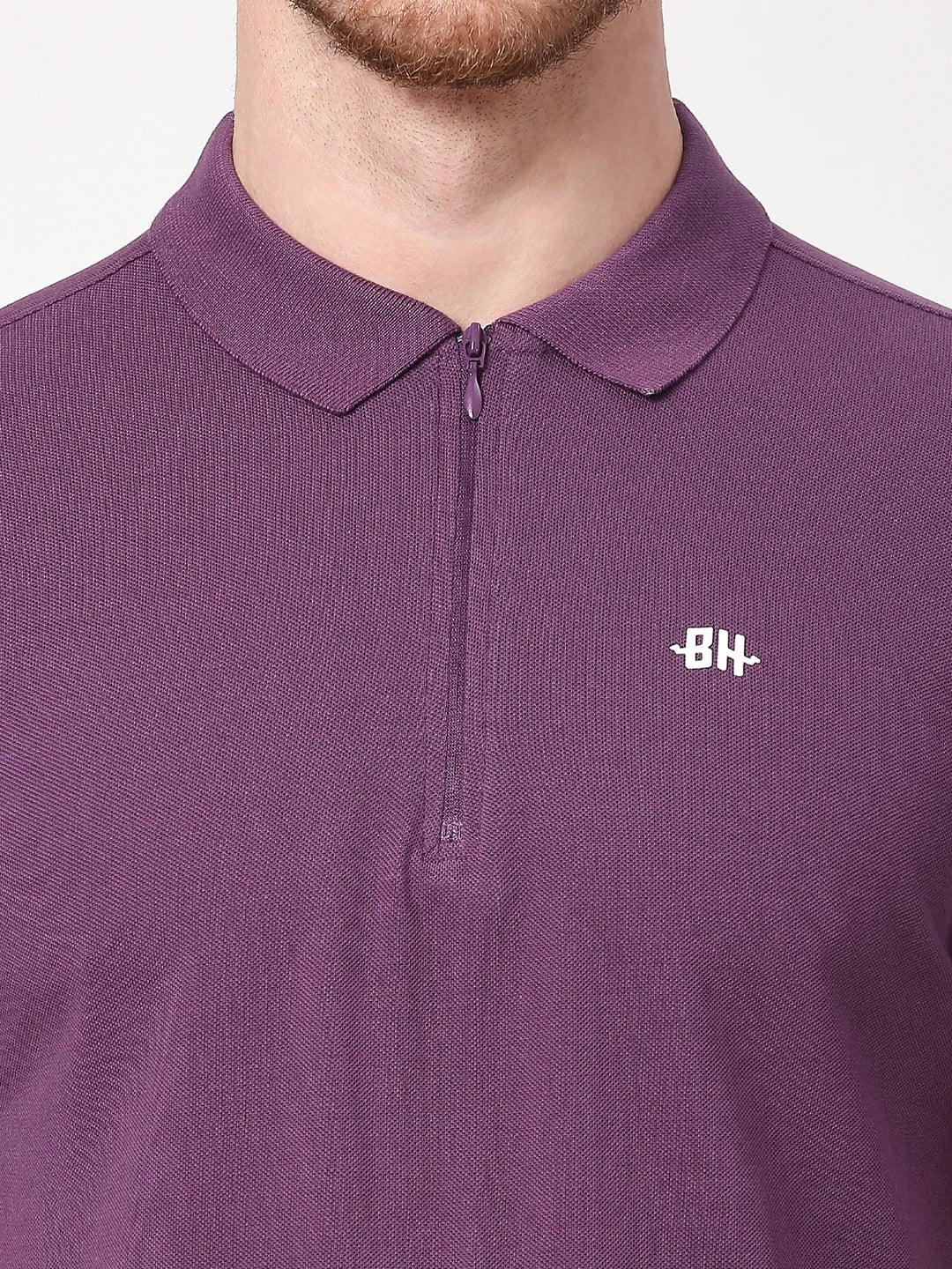 Being Human Clothing Men Regular Fit T-Shirts-Grape