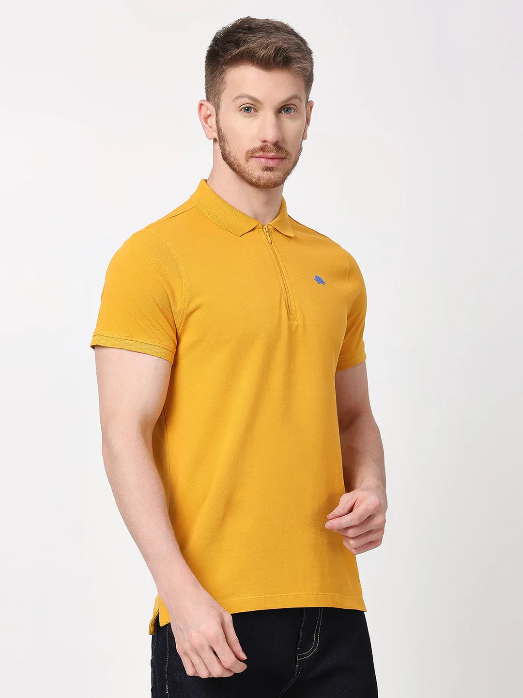 Yellow Regular Fit Men's Polo T-Shirt by Being Human Clothing
