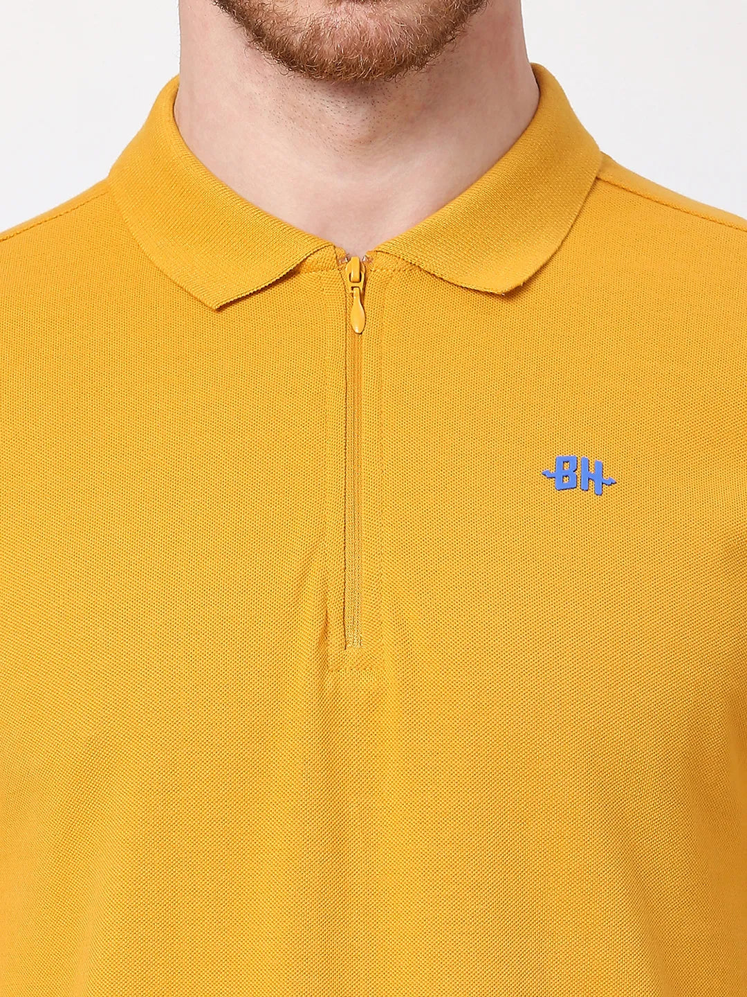 Yellow Regular Fit Men's Polo T-Shirt by Being Human Clothing