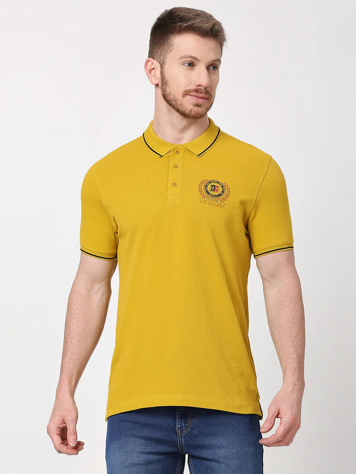 Orange Regular Fit Men's Polo T-Shirt